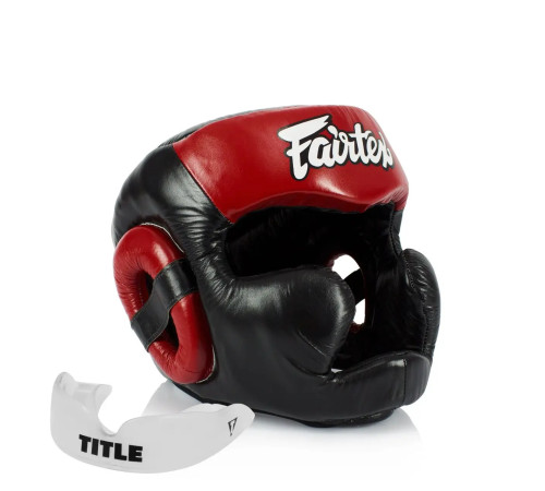 Шолом боксерський закритий Fairtex HG13 розмір L, чорно-червоний Шолом боксерський закритий Fairtex HG13 розмір L, чорно-червоний