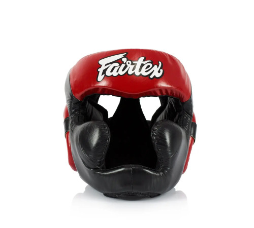 Шолом боксерський закритий Fairtex HG13 розмір XL, чорно-червоний Шолом боксерський закритий Fairtex HG13 розмір XL, чорно-червоний