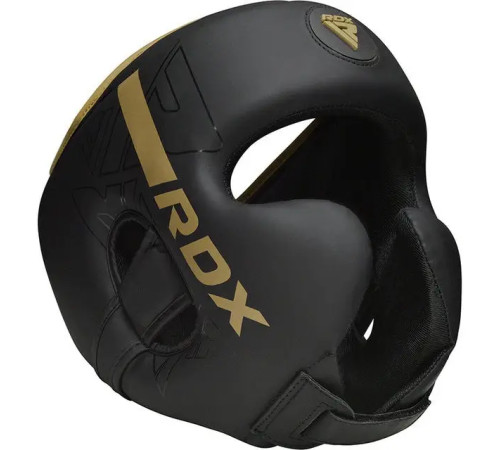 Шолом боксерський з капою RDX F6 KARA Matte розмір M, чорно-золотий Шолом боксерський з капою RDX F6 KARA Matte розмір M, чорно-золотий