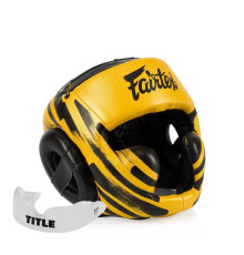 Шолом боксерський закритий Fairtex HG16 розмір XL, жовтий
