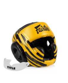 Шолом боксерський закритий Fairtex HG16 розмір XL, жовтий