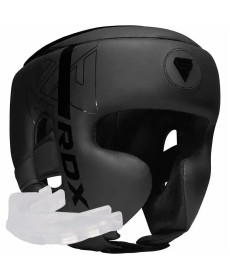 Шолом боксерський з капою RDX F6 KARA Matte розмір L, чорний