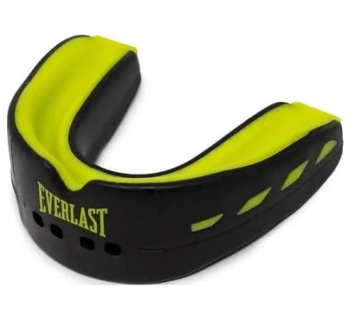 Капа боксерська доросла Everlast EVERSHIELD DOUBLE MOUTH GUARD, чорно-зелена
