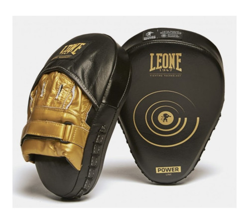 Лапи боксерські Leone Power Line, чорно-золотисті