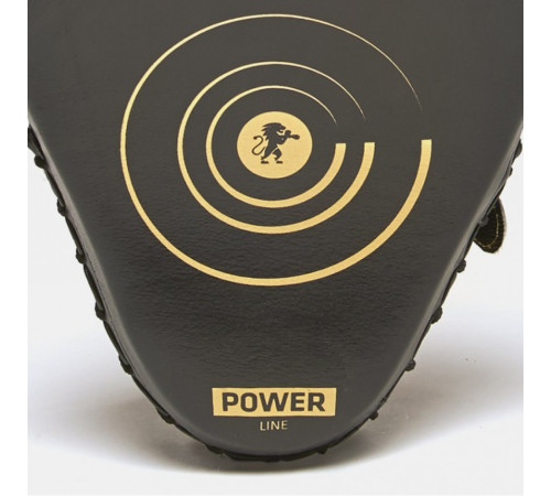 Лапи боксерські Leone Power Line, чорно-золотисті