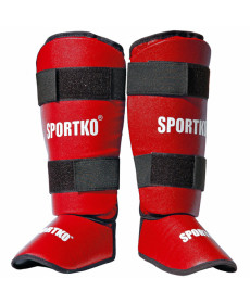 Захист для гомілок SportKO 331 - червоний/XL