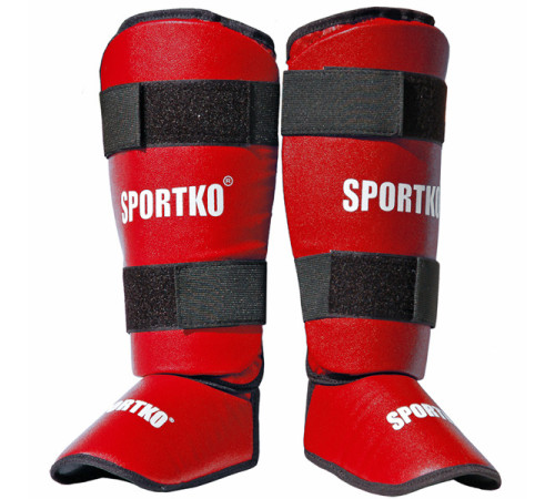 Захист для гомілок SportKO 331 - червоний/L Захист для гомілок SportKO 331 - червоний/L