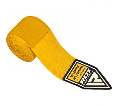 Бинти для боксу RDX Fibra 4.5 м, жовті