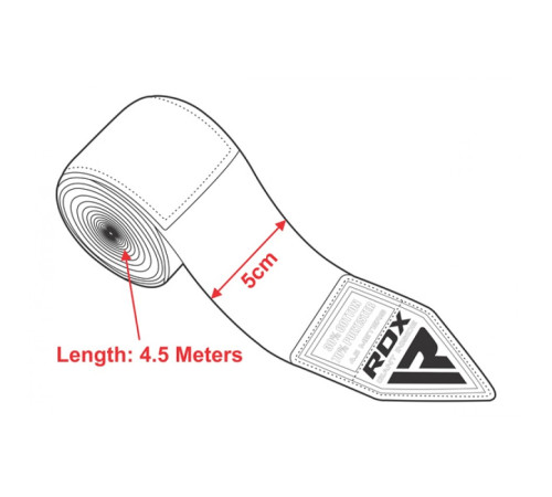 Бинти для боксу RDX Fibra 4.5 м, жовті
