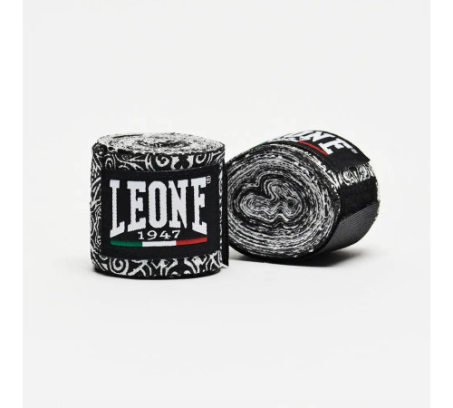 Бинти для боксу Leone AB705 3,5 м, чорно-білі