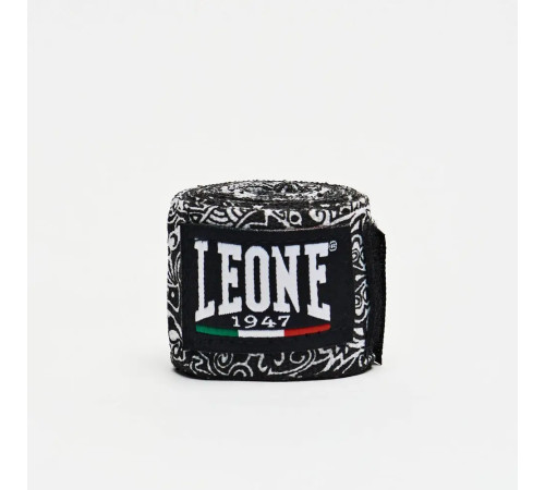 Бинти для боксу Leone AB705 3,5 м, чорно-білі