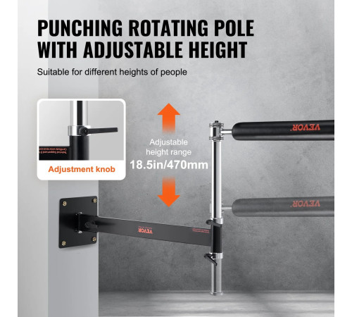 Боксерський гриф настінний VEVOR, чорний