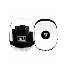 Лапи боксерські шкіряні TITLE Boxing Cobra чорно-білі