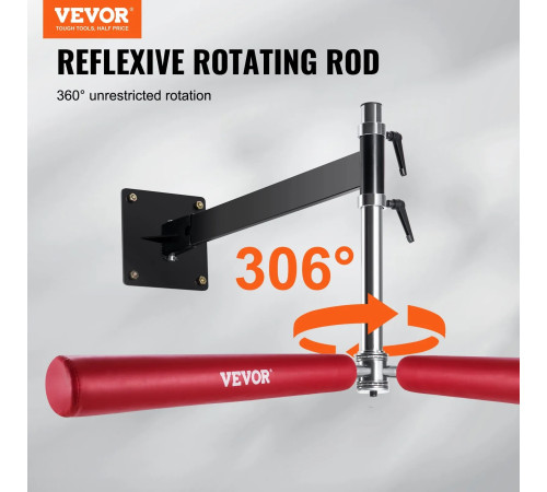 Настінний боксерський гриф VEVOR, чорно-червоний