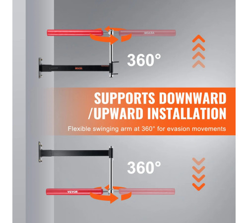 Настінний боксерський гриф VEVOR, чорно-червоний