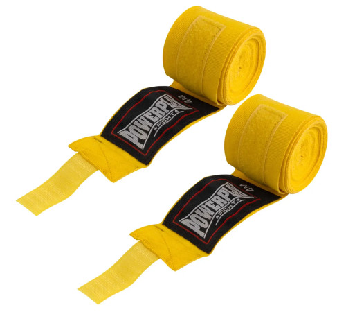 Бинти для боксу PowerPlay 3046 NYLON 4 м, жовті