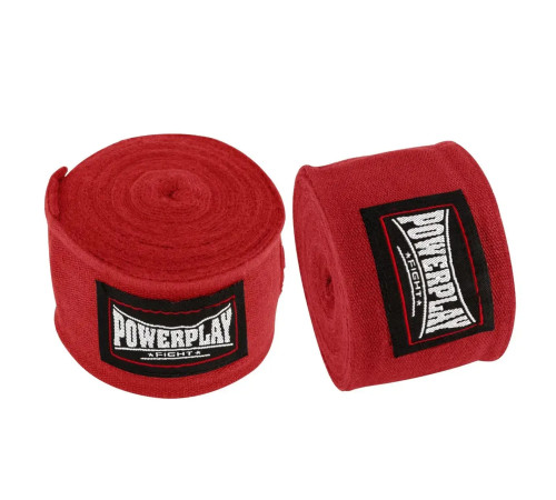 Бинти для боксу PowerPlay 3046 2,5 м, червоні