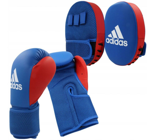 ADIDAS Дитячий боксерський набір : рукавички 8 унцій , щити тренерські лапи XS ADIDAS Дитячий боксерський набір : рукавички 8 унцій , щити тренерські лапи XS