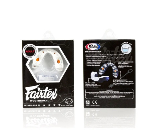 Капа боксерська доросла Fairtex MG3 від 11 років біла