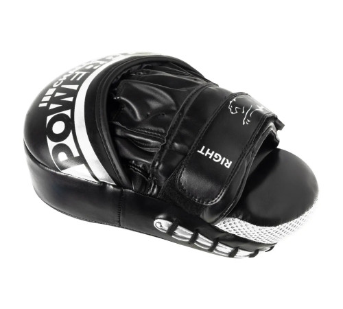 Лапи боксерські PowerPlay 3041 Challanger чорно-білі