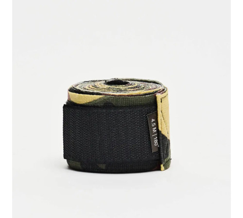 Бинти для боксу Leone AB705 4,5 м, зелений камуфляж