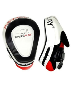 Лапи боксерські PowerPlay 3042 чорно-білі