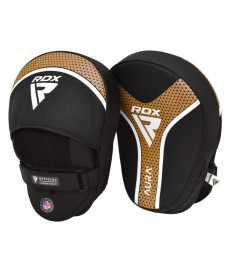 Лапи боксерські RDX T17 Aura, чорно-золотисті