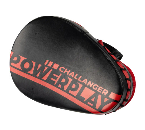 Лапи боксерські PowerPlay 3041 Challanger чорно-червоні