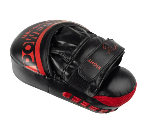 Лапи боксерські PowerPlay 3041 Challanger чорно-червоні