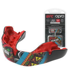 Капа боксерська доросла OPRO UFC Collection Alex Pereira від 11 років, чорна