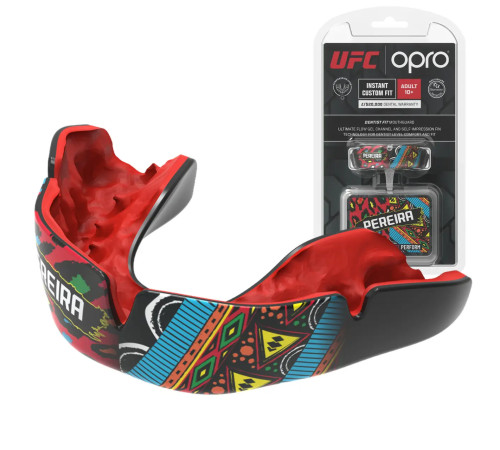 Капа боксерська доросла OPRO UFC Collection Alex Pereira від 11 років, чорна