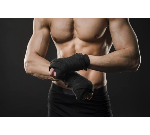 Бинти для боксу PowerPlay 3046 2,5 м, чорні