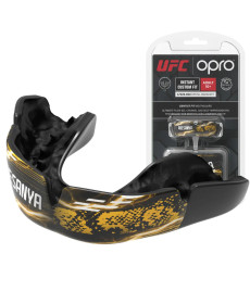 Капа боксерська доросла OPRO UFC Collection Israel Adesanya від 11 років, чорна