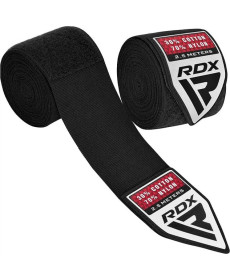 Бинти RDX HAND WRAPS 2,5 м,, чорно-білі