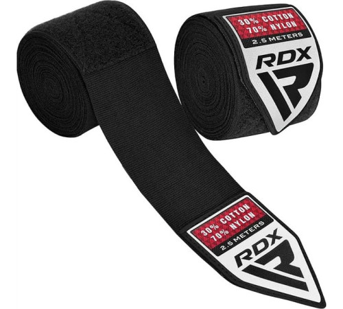 Бинти RDX HAND WRAPS 2,5 м,, чорно-білі