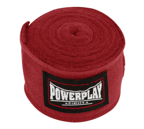 Бинти для боксу PowerPlay 3047 4 м, червоні