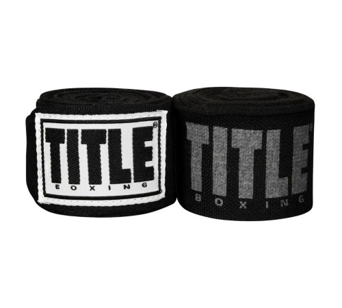 Бинти для боксу TITLE Power-Flex Elite 180" 4,5 м, чорні