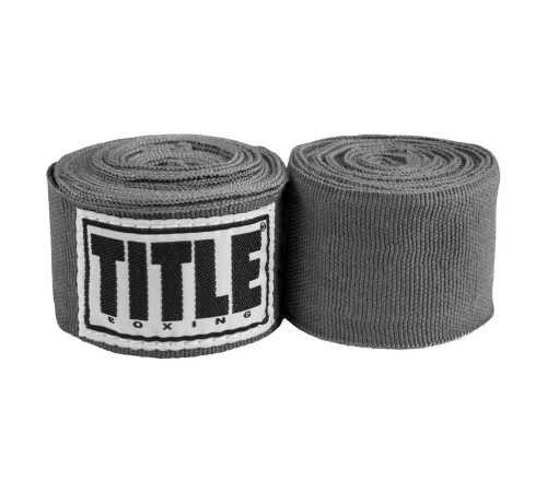 Бинти для боксу TITLE Select 180" Semi Elastic 4,5 м, сірі