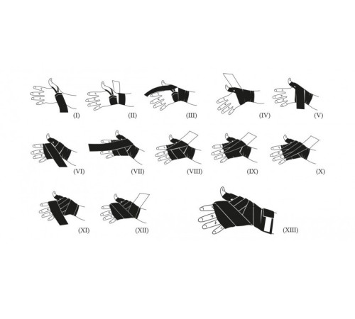 Бинти для боксу Leone 2,5 м, чорні