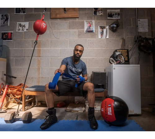 Бинти для боксу TITLE Select 180" Semi Elastic 4,5 м, сині