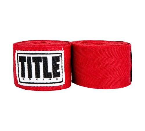 Бинти для боксу TITLE Traditional Weave 180" 4,5 м, червоні
