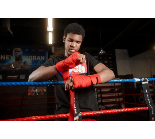 Бинти для боксу TITLE Traditional Weave 180" 4,5 м, червоні