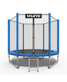 Батут Atleto 42400454 з зовнішньою сіткою 183 см синій