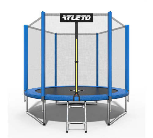 Батут Atleto 42400454 з зовнішньою сіткою 183 см синій Батут Atleto 42400454 з зовнішньою сіткою 183 см синій