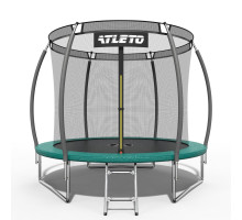 Батут Atleto 21000803 з внутрішньою сіткою 252 см зелений