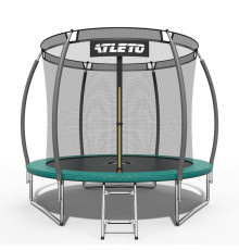 Батут Atleto 21000803 з внутрішньою сіткою 252 см зелений