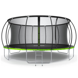 Батут Zipro Jump Pro Premium з внутрішньою сіткою 16 футів 496 см чорно-зелений