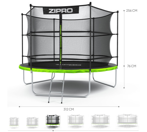 Садовий батут Zipro Jump Pro з внутрішньою сіткою 10 футів 312 см Садовий батут Zipro Jump Pro з внутрішньою сіткою 10 футів 312 см