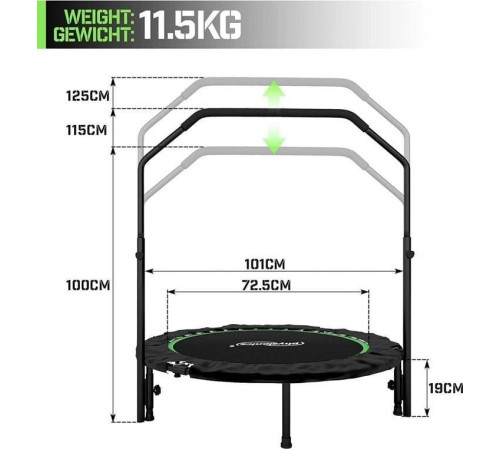 Батут Physionics JG869313.5 FT101 см Батут Physionics JG869313.5 FT101 см