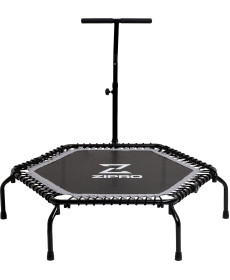 Батут для фітнесу Zipro Fitness з поручнем 4,5 фути 130 см чорний